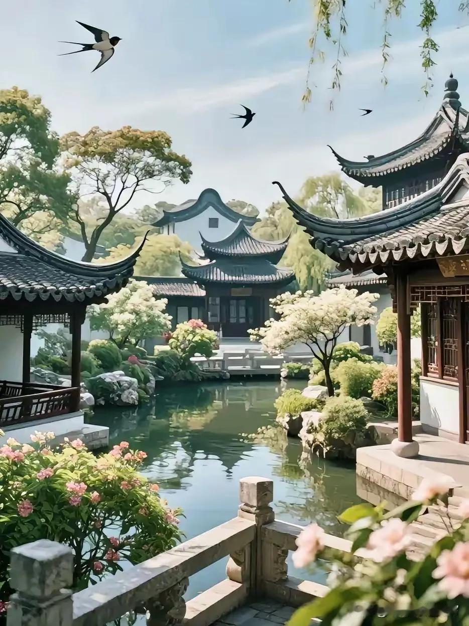 风和新燕至，
室净女婿来。
横批：《新燕与女婿》