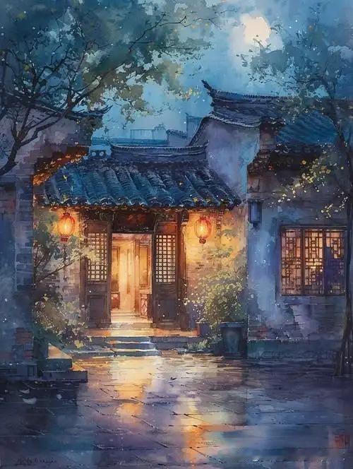 《秋凉》
——宋.汪洙
一雨初收霁，金风特送凉。
书窗应自爽，灯火夜偏长。