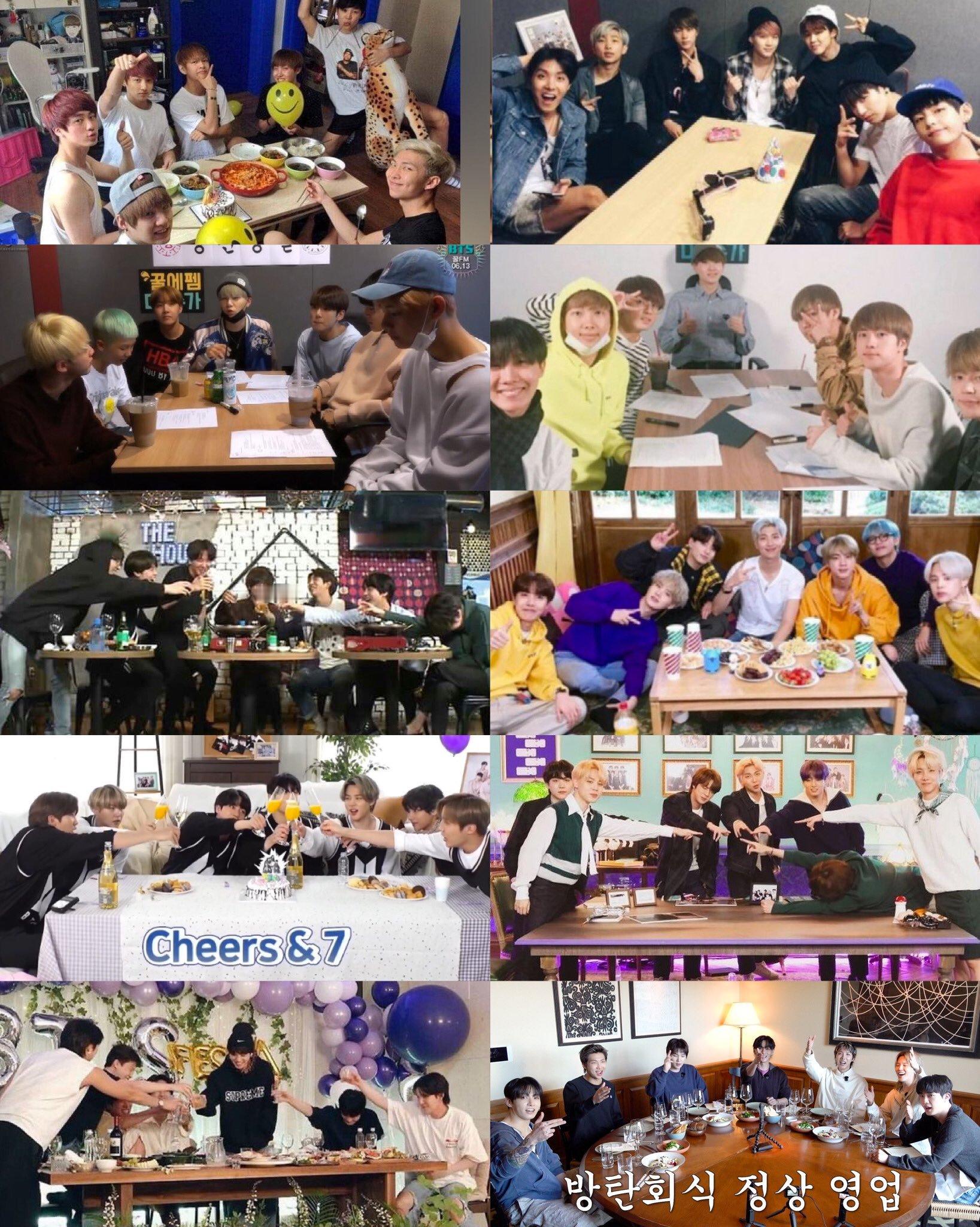 BTS FESTA dinner through the years 🥹APO