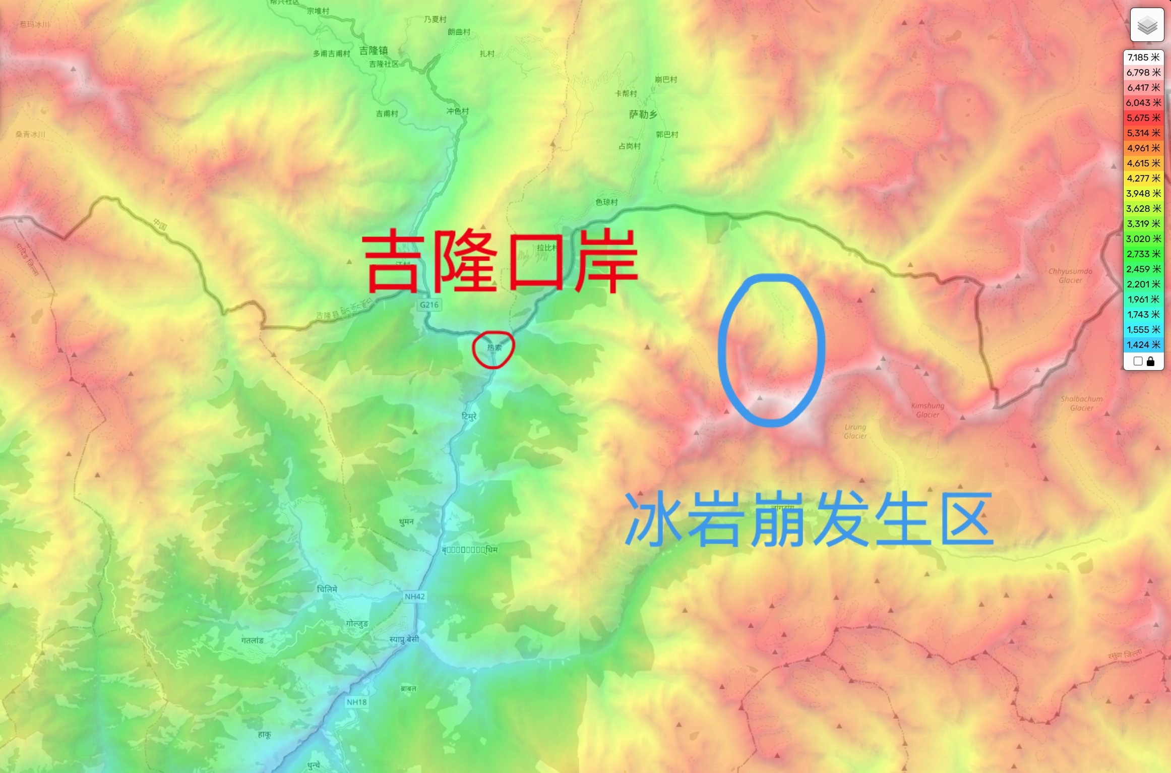 西藏泥石流遇难3人失联558人西藏吉隆泥石流成功救出2人西藏吉隆口岸方向发现堰塞