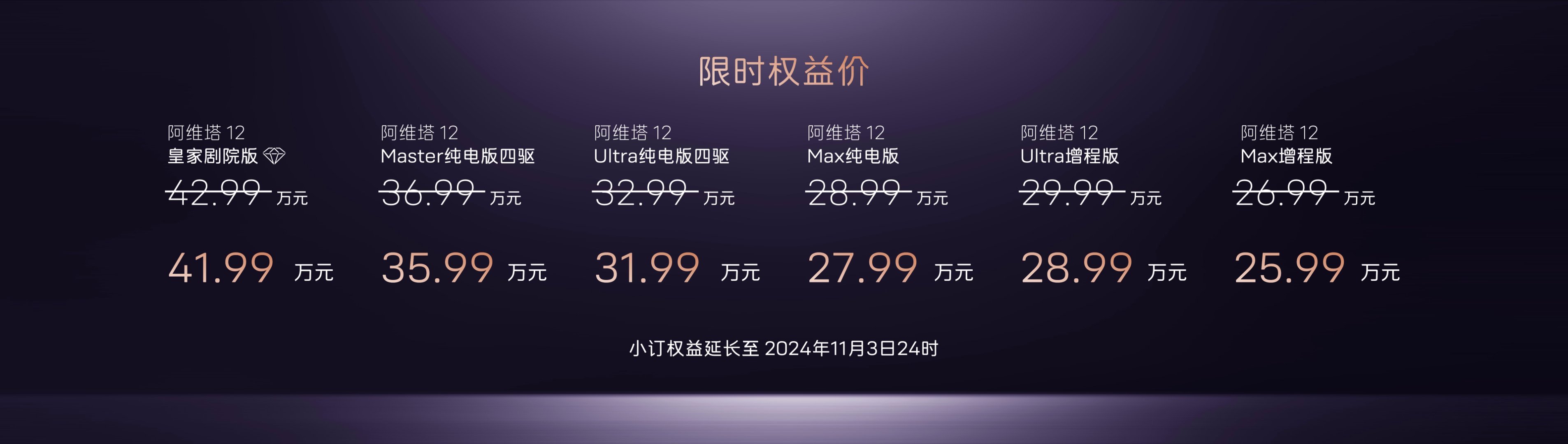 阿维塔12焕新上市，新款车型提供增程与纯电双动力系统。增程版车型提供两款配置车型