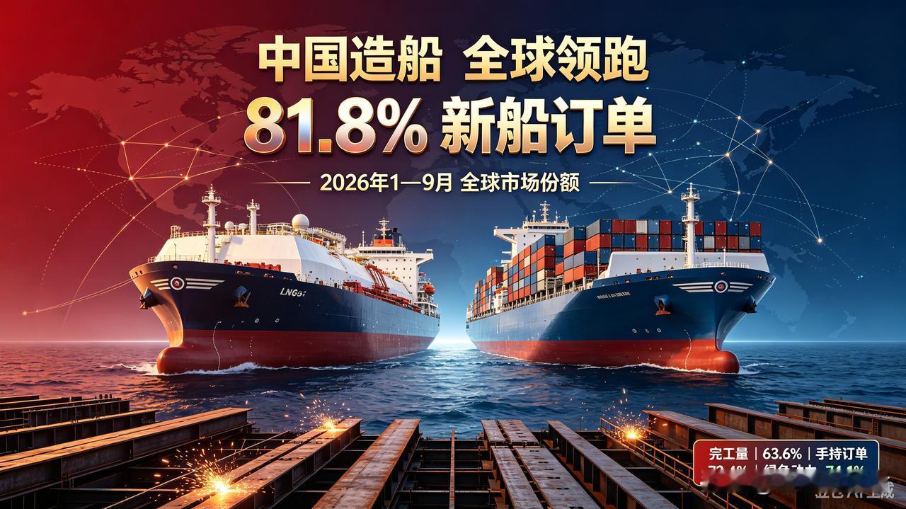 厉害了！全球超八成新船订单，都落到咱们中国手里
工信部刚放出今年前九个月造船的数