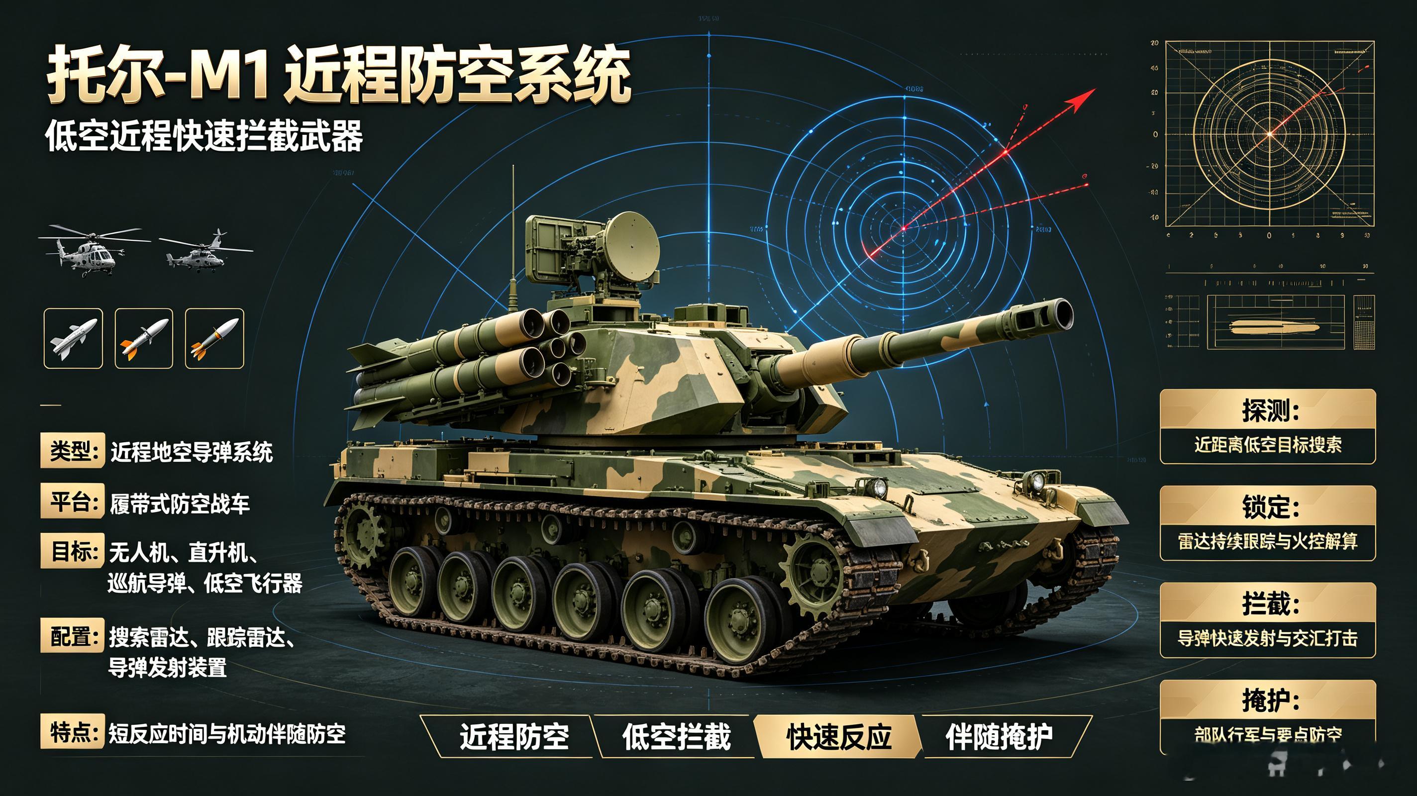每天认识一件兵器——“道尔-M1”（Tor-M1）近程防空系统今天聊聊俄罗斯的“