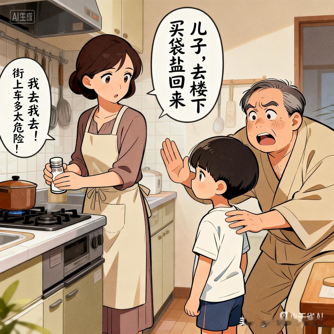 幽默一刻：让爸爸替我去
父亲就一个宝贝儿子，顶在头上怕摔着，捧在手里怕碰着，含在