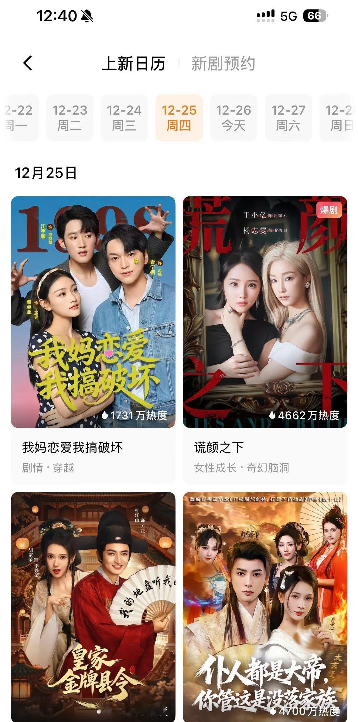 不是每天都有首日过5000的新剧12月25日红果上新152部过5000万热度的，