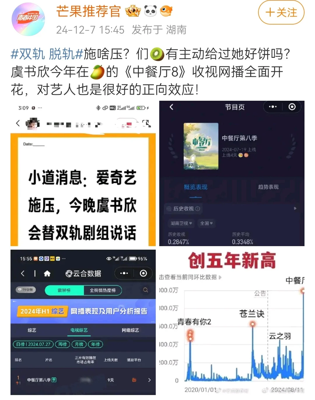 哈哈哈哈腾讯和芒果纷纷来添咯