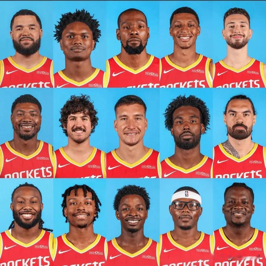 火箭別痴心妄想了

火箭球员伊森妈妈今日晒出火箭队新赛季15人大名单并写道：“6