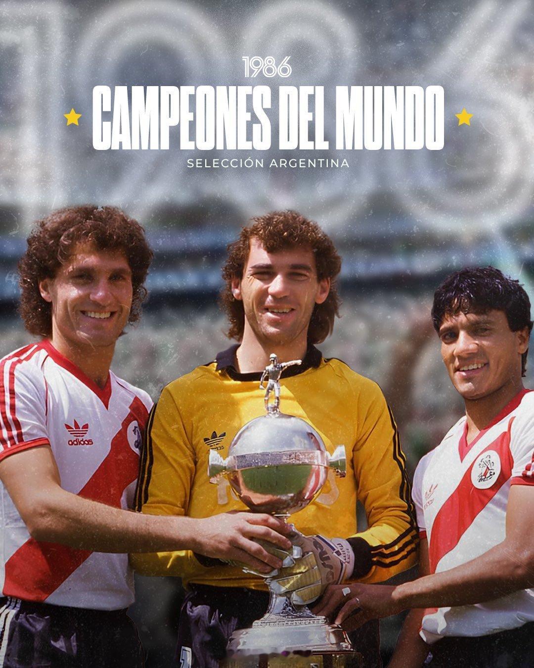 河床[超话] 🇦🇷 在墨西哥夺冠39年🏆1986世界杯冠军里的河床功勋: 