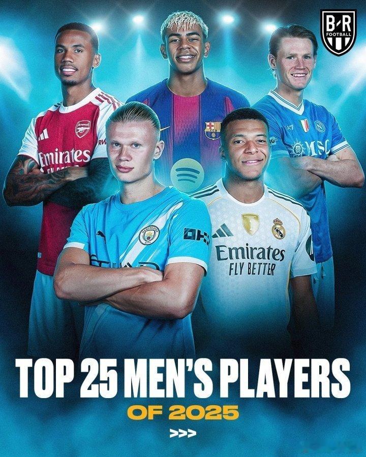 近日，美国媒体BR评选出2025年全球百大球星榜单，其中金球奖得主奥斯曼·登贝莱