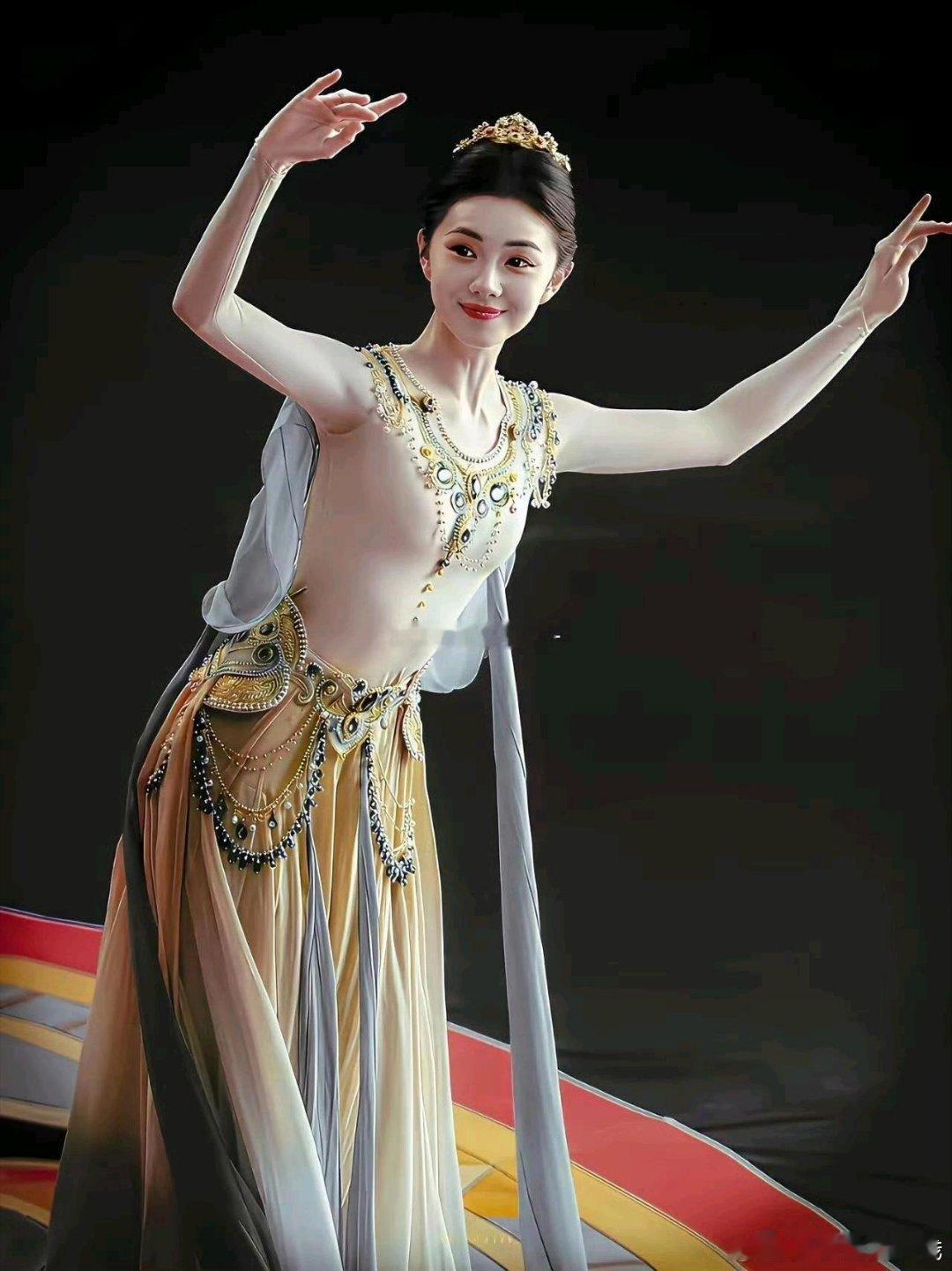 刘浩存这舞姿太像飞天神女了，体态气质都好好啊。 
