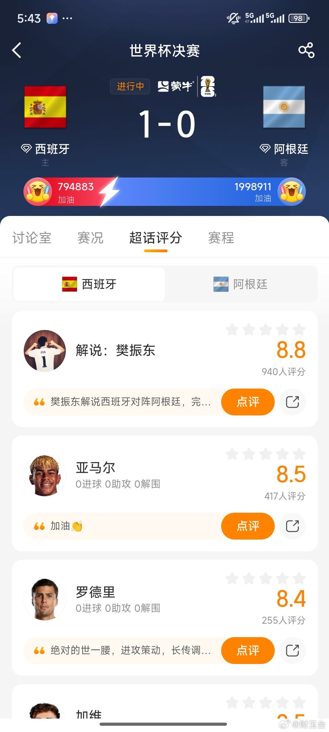 西班牙vs阿根廷加时赛第106分钟！威廉斯边路强突送助攻，费兰·托雷斯门前冷静推