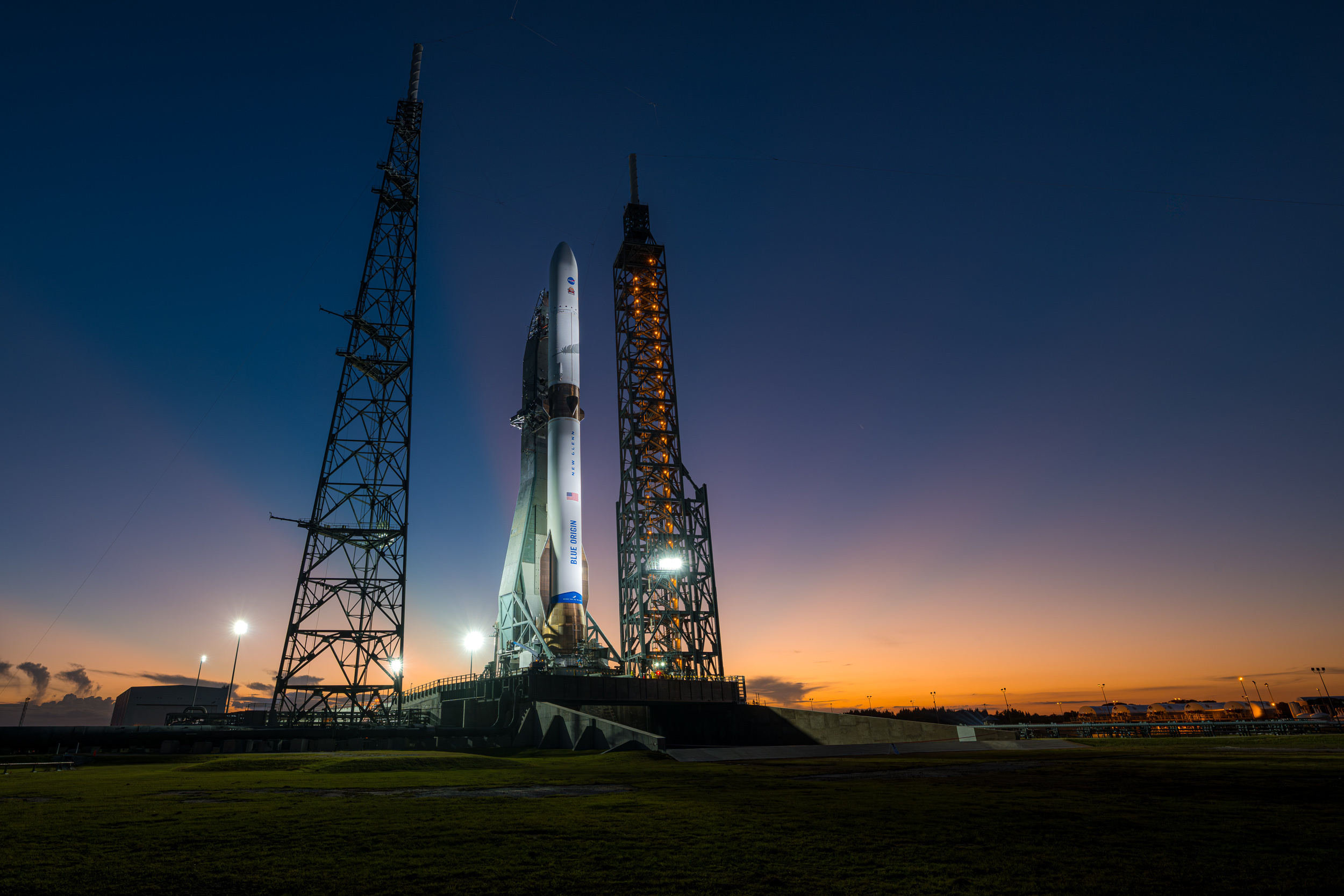 New Glenn发射天气情况更新：发射区天气极好，放行率大于95%。回收区天气