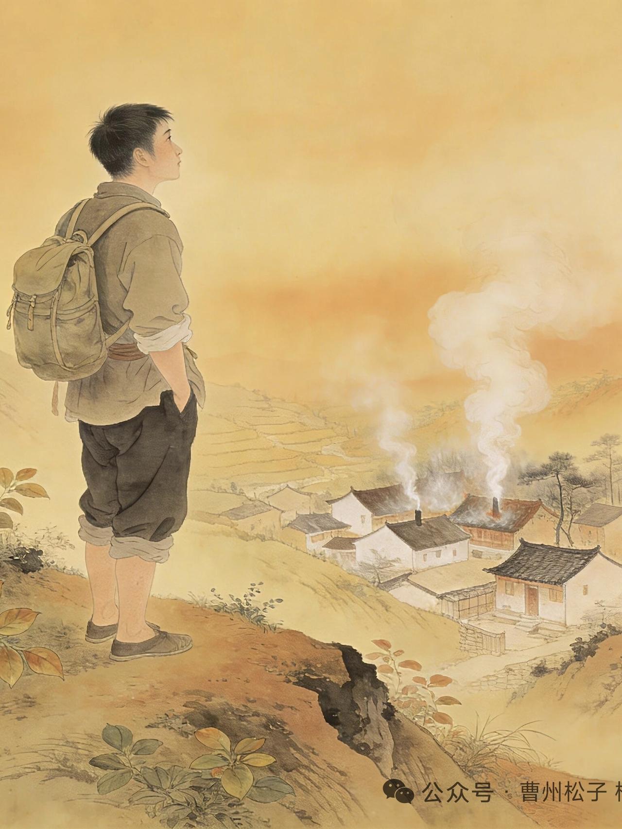 天净沙·炊烟
暮云远影长空，
故园一缕烟浓。
旧路儿时梦重。
天涯谁共，
乡愁漫