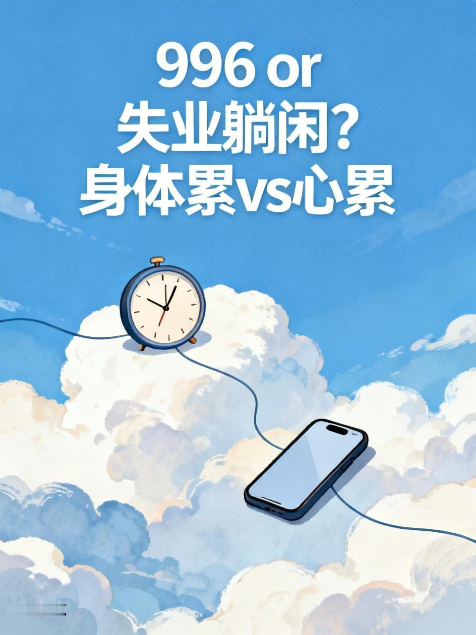 如果只能二选一！996和失业赋闲，你选哪个？

朋友说，宁愿996累到趴下，也不