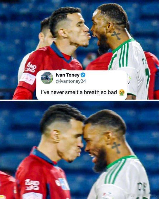 【】吉达国民vs达马克，达马克最后阶段的扳平进球被吹掉，吉达国民前锋托尼与对方的