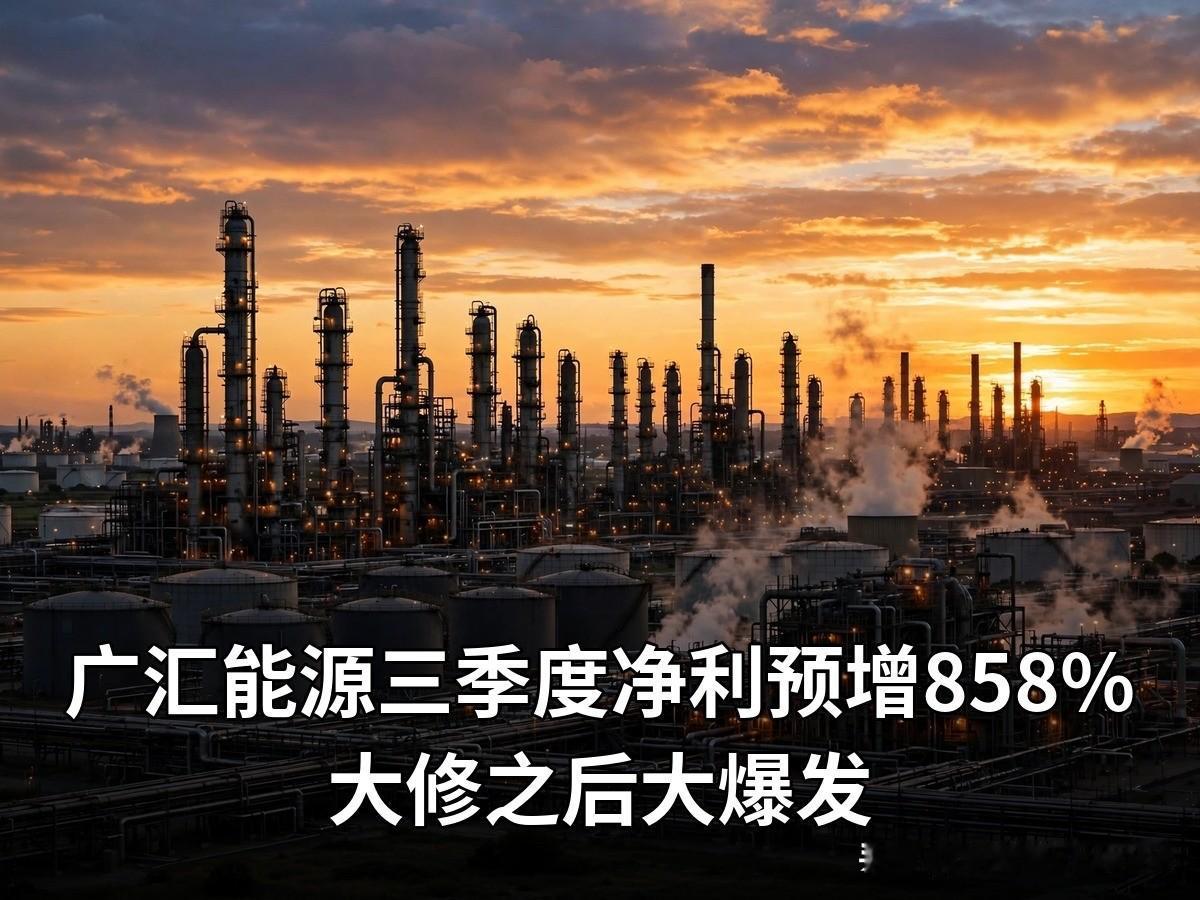 广汇能源三季度净利预增858%：大修之后大爆发

广汇能源发的三季报预告，数字很