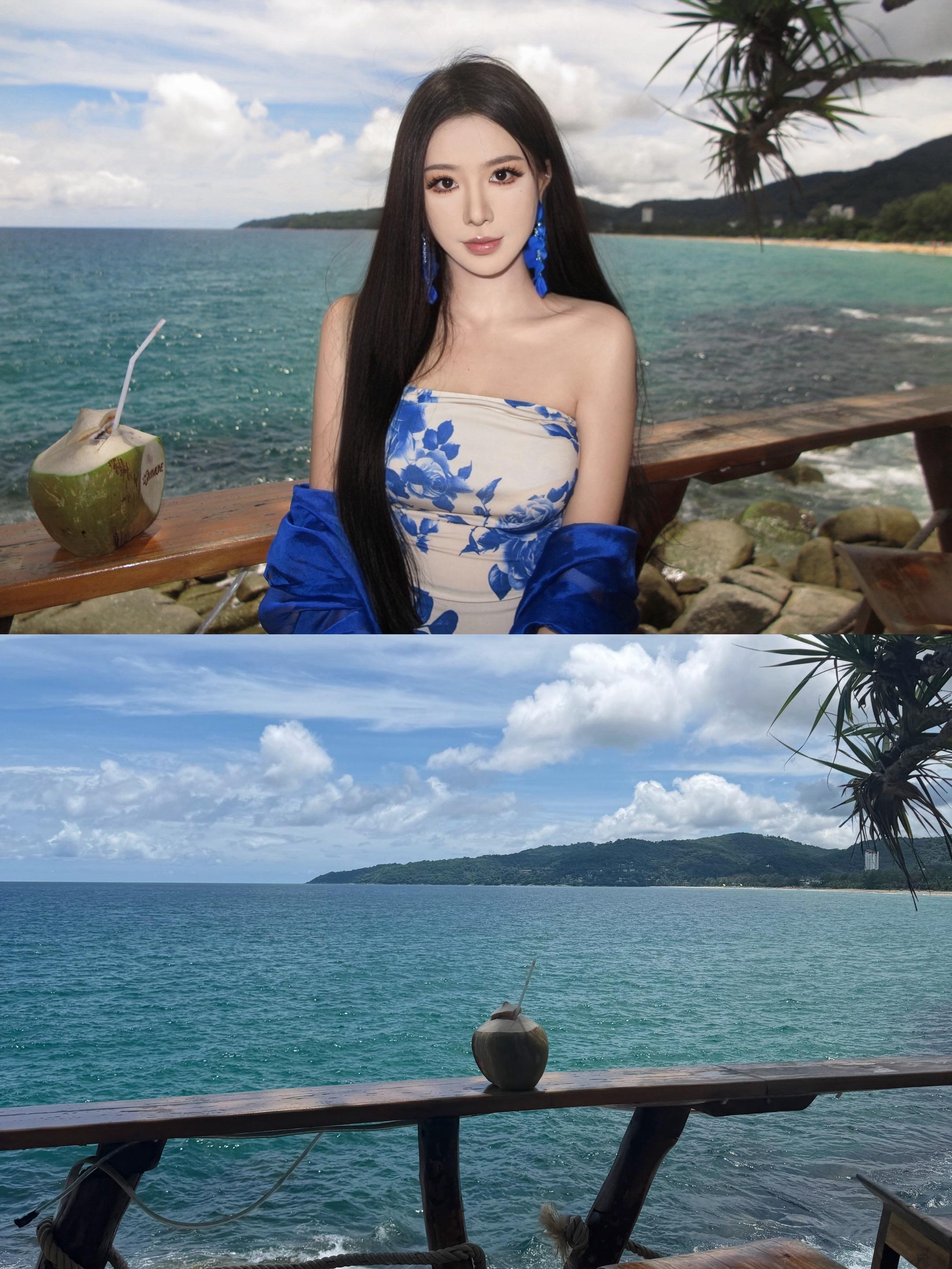 靠近海边心情就会和晴天一样 变得开心。