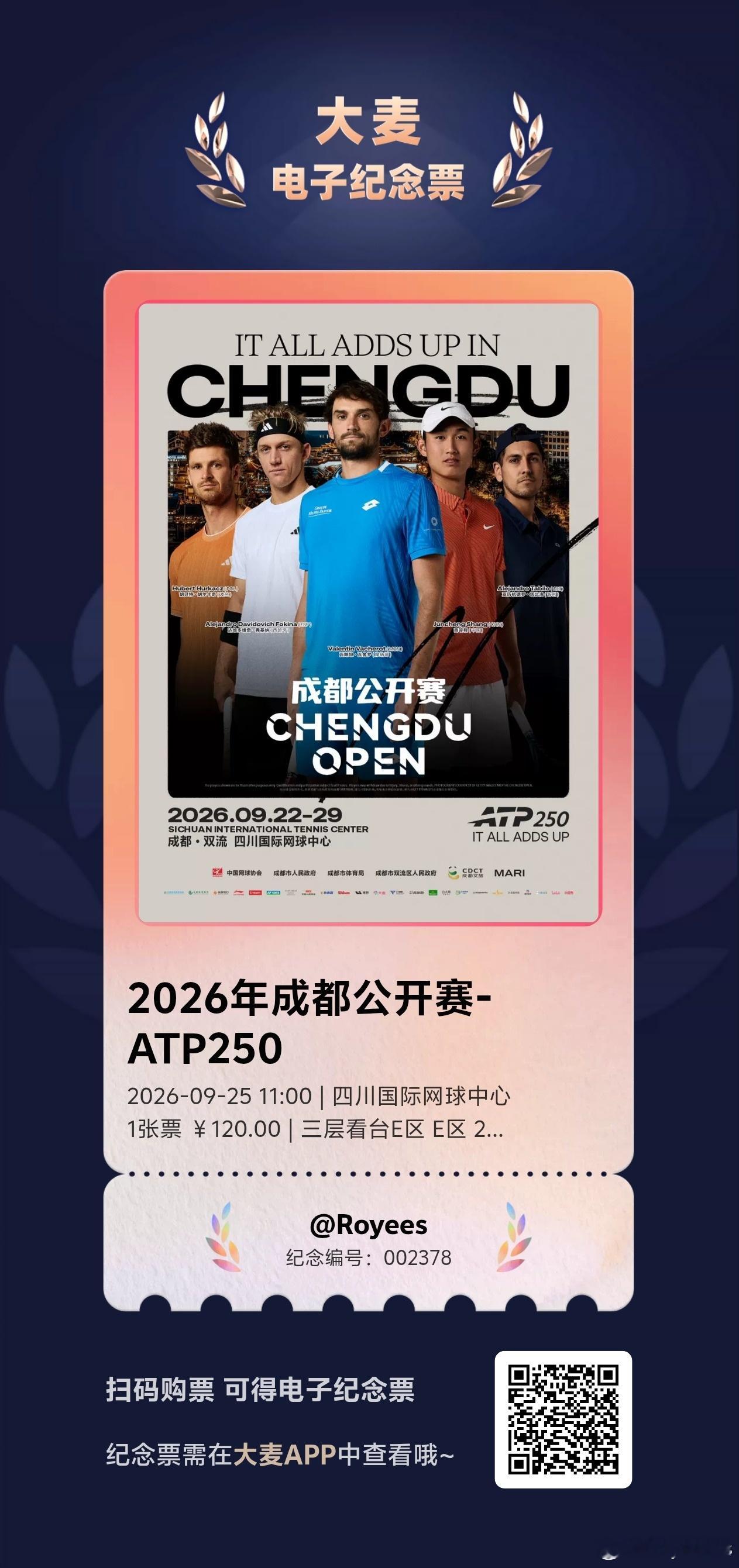 又到了一年一度的Happy Time成都atp250 ​​​