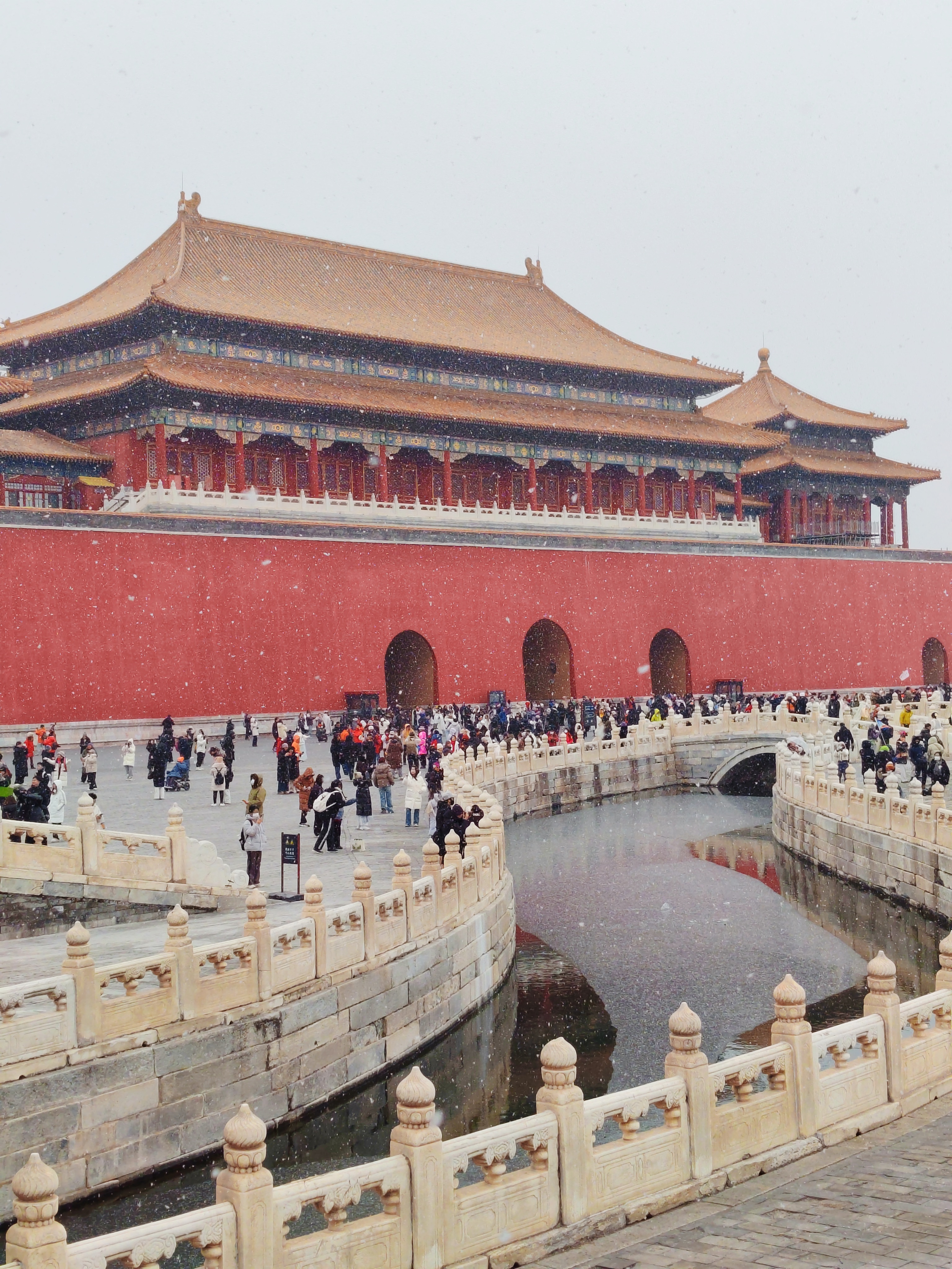 北京下雪故宫的雪摄影