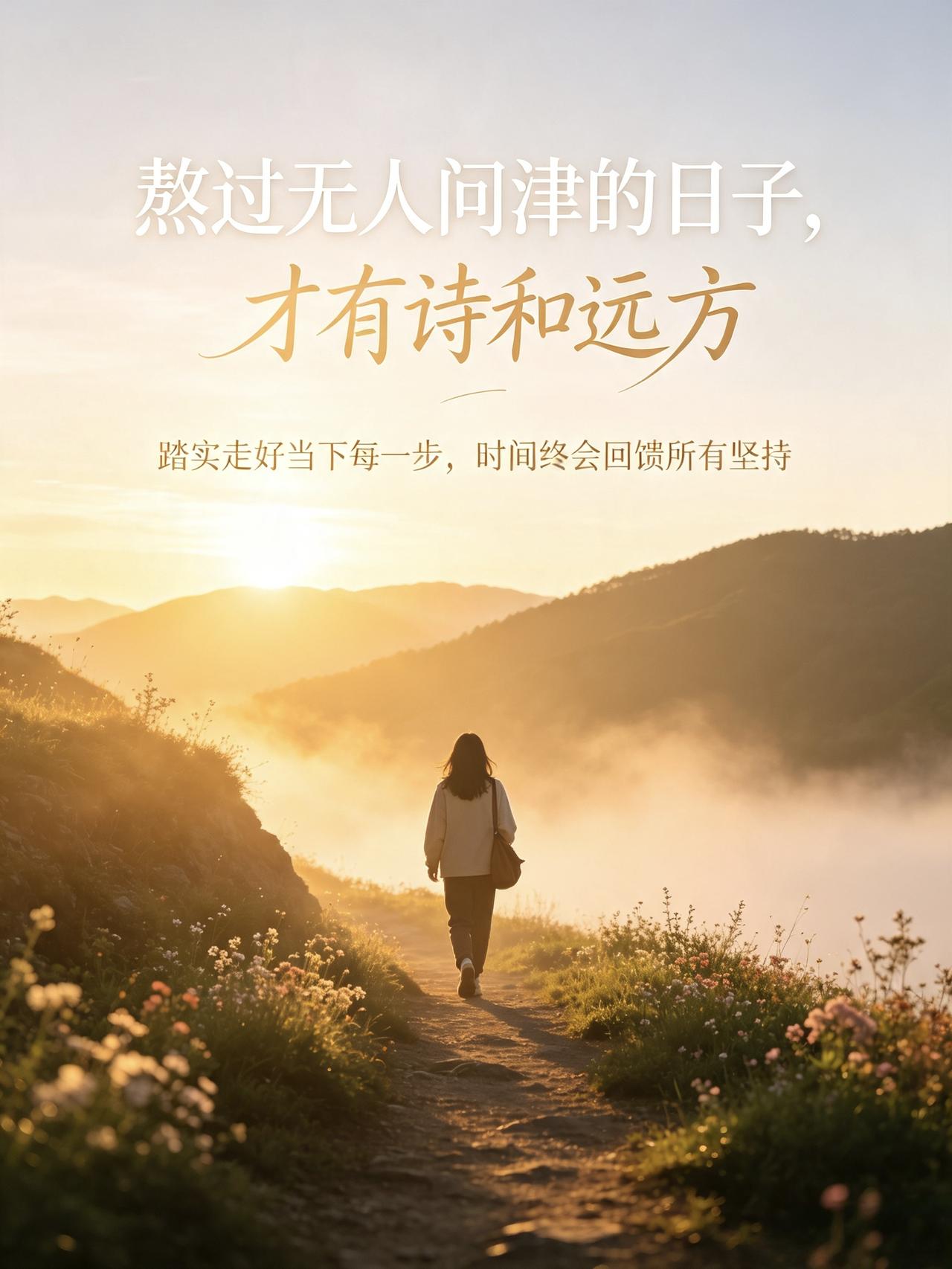 熬过无人问津的日子，才有诗和远方
 
人这一生，从来没有白受的苦，所有坚持都藏着