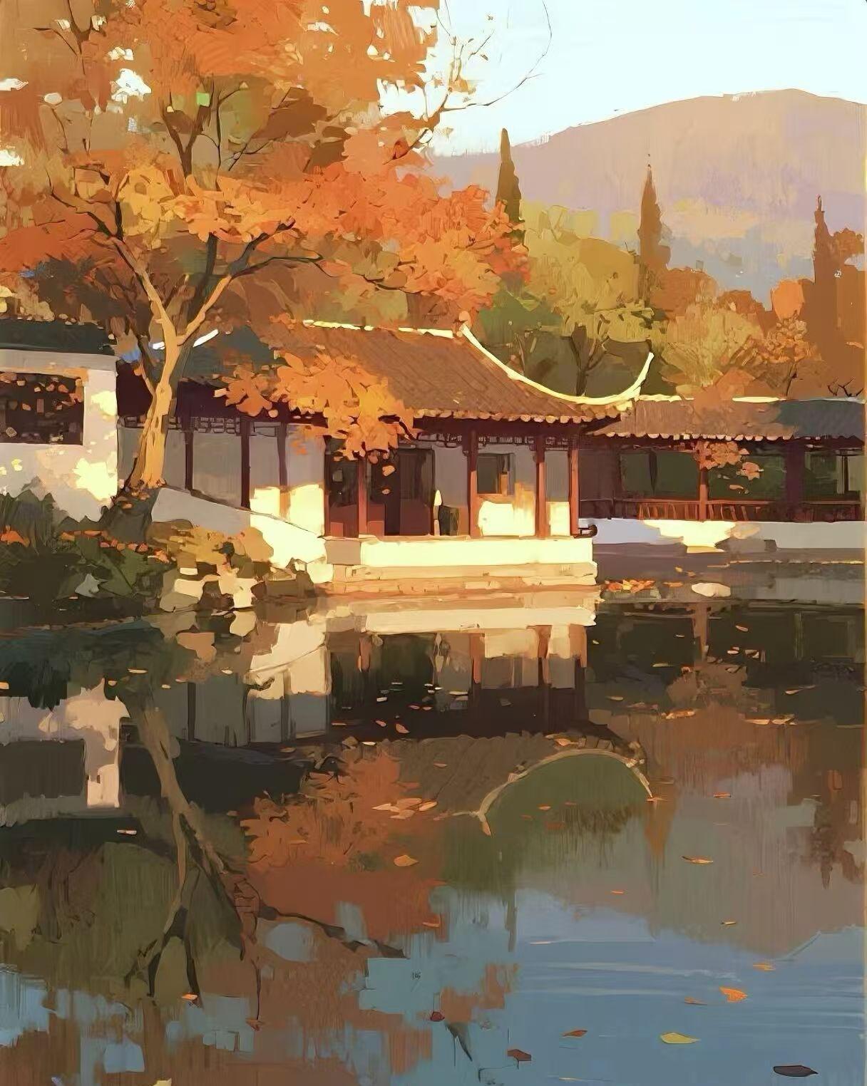 帘外雨绵绵，秋意阑珊。起夜三更始觉寒。落叶不知身是客，风起贪欢。

登高莫凭栏，