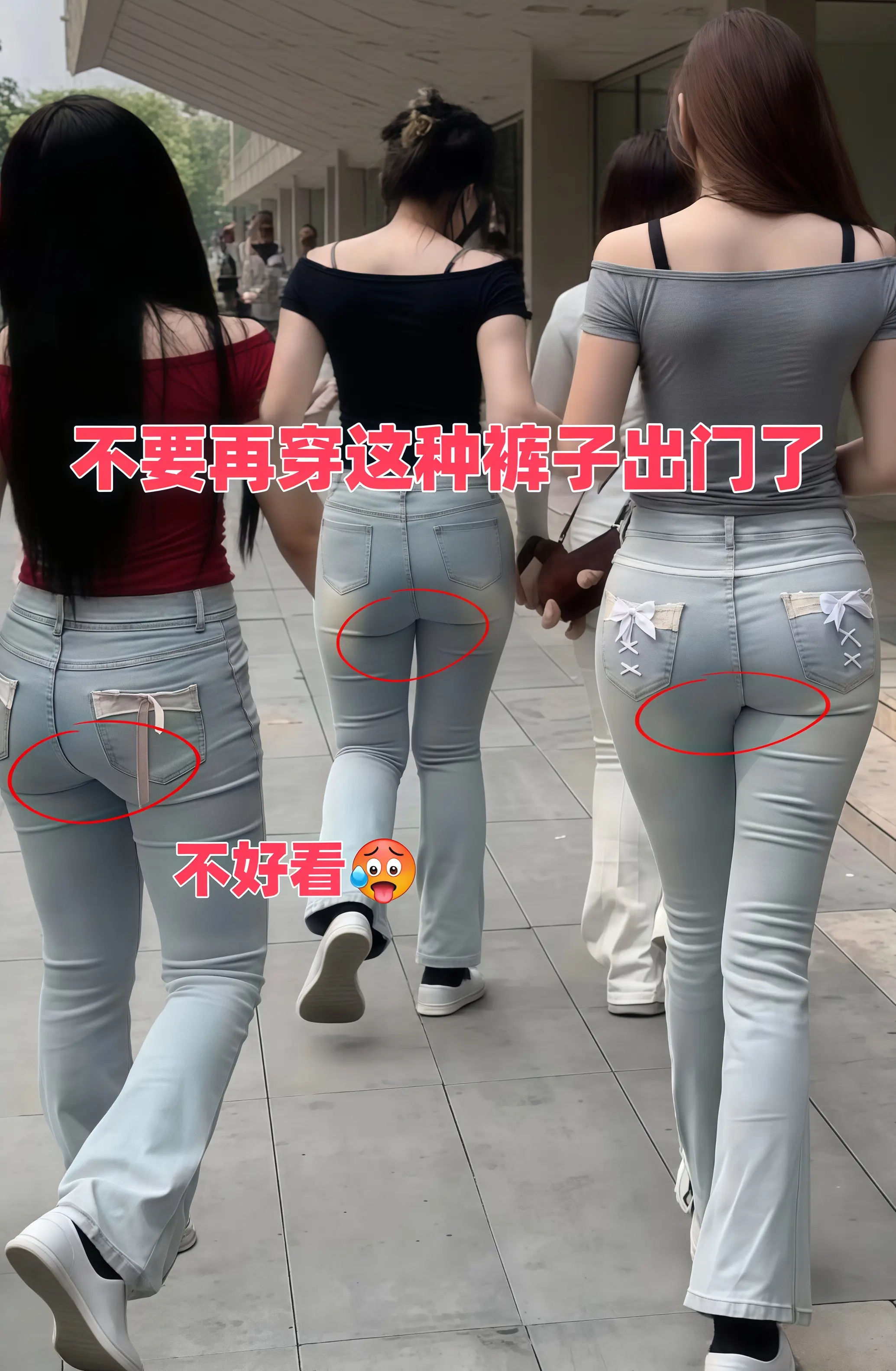 姐妹们，这条裤子真的太会穿了！高腰的设计，瞬间拉高腰线。直筒拖地的版型...