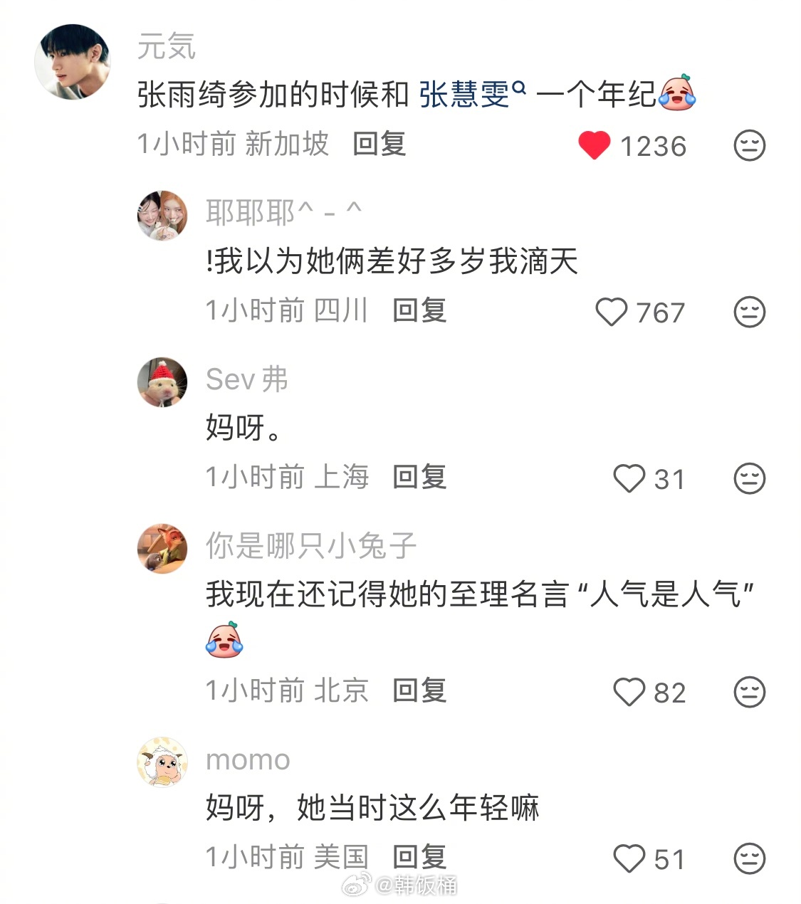 乘风2026 ！！！！！！！张雨绮参加浪1的时候和张慧雯参加浪7一个年纪？