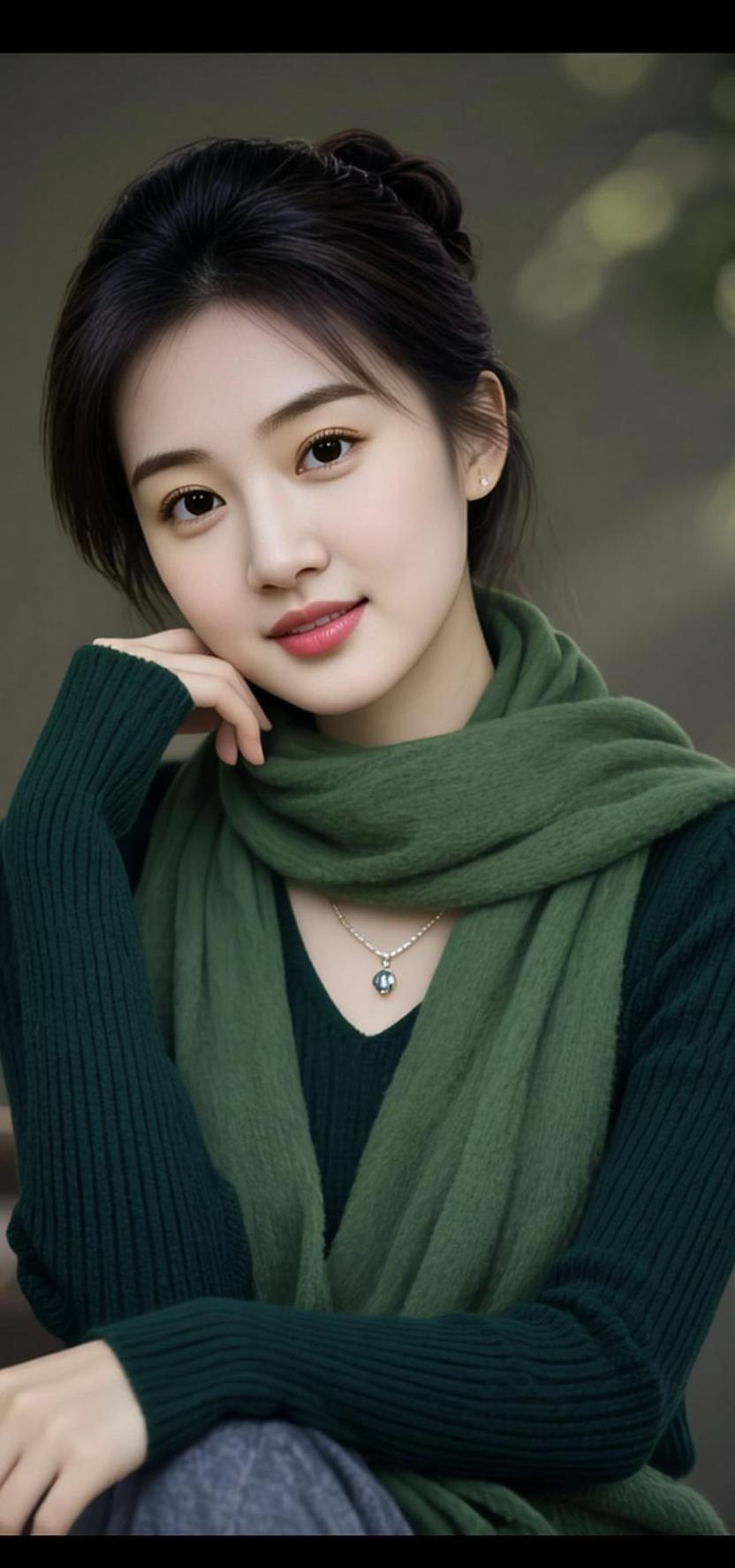 AI深绿静谧韵致