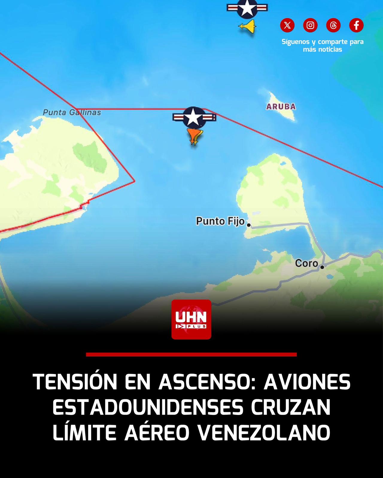 突发新闻——过去一段时间内，至少两架美国空军F-18战机侵入了委内瑞拉领空。