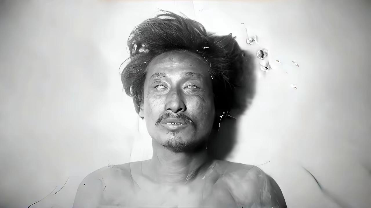 当你看到这张照片的时候，请不要感到害怕，画面中是北国雄狮赵尚志将军最后的遗容，一