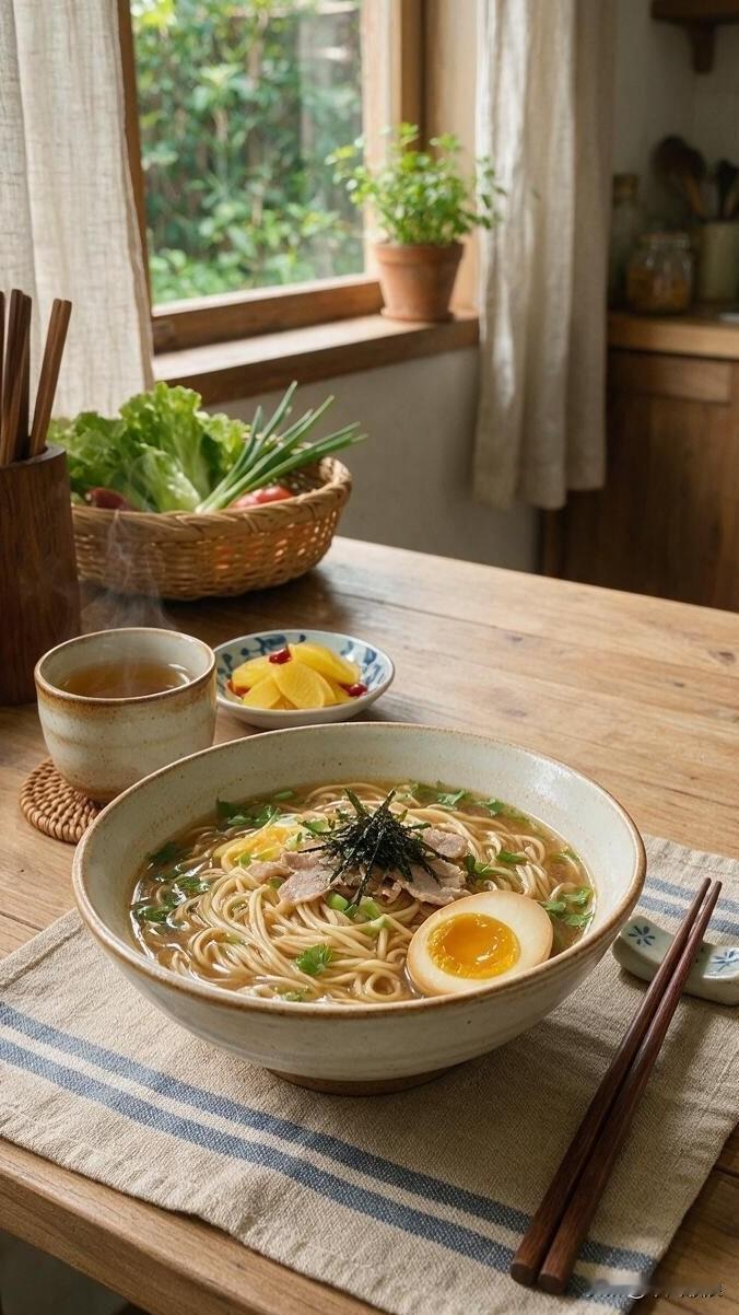 2026年7月9号，胃不大舒服，煮了一碗面加了个水煮鸡蛋，嗳暖胃。