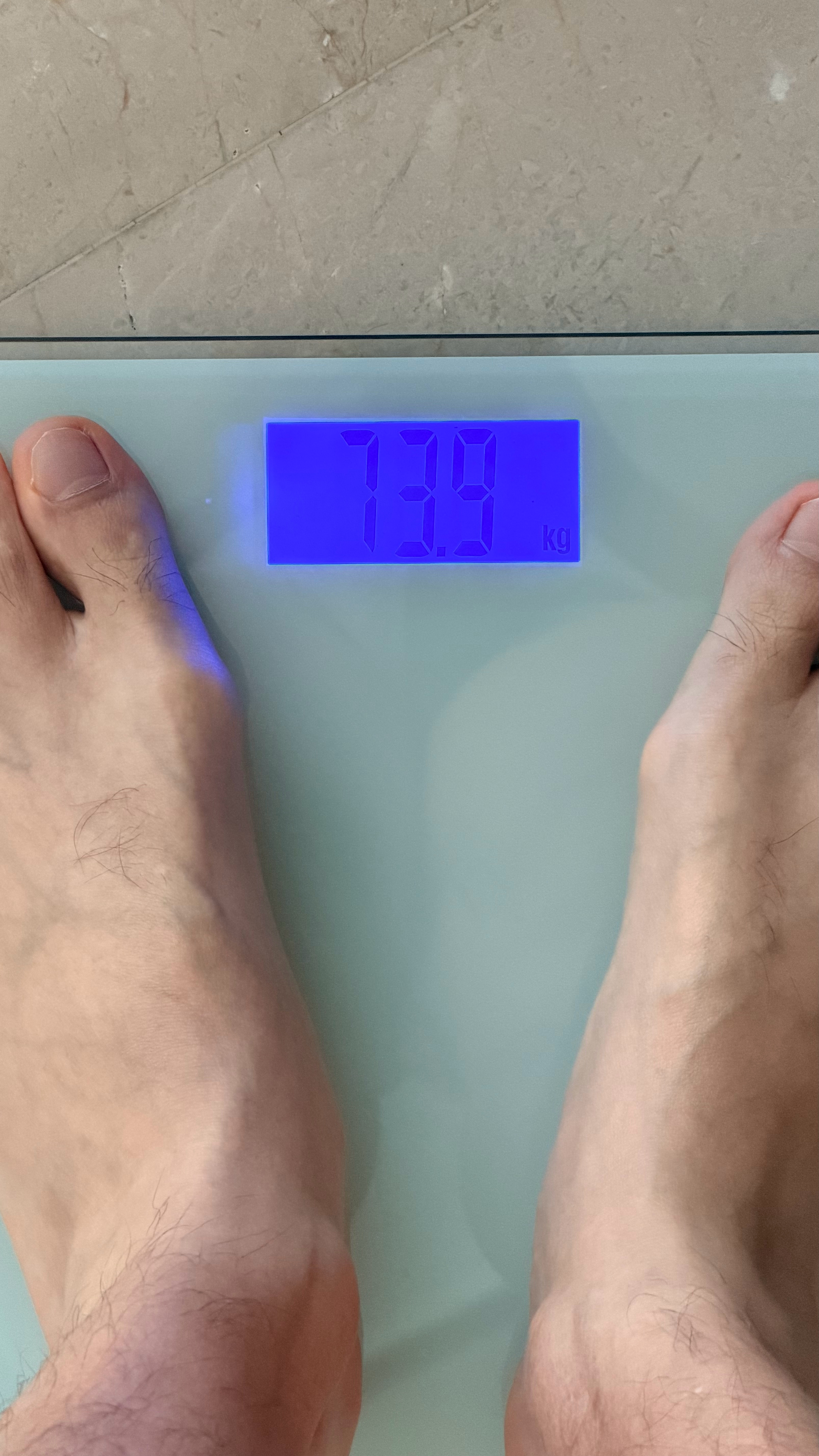 最近的体重低点，全靠少吃和焦虑