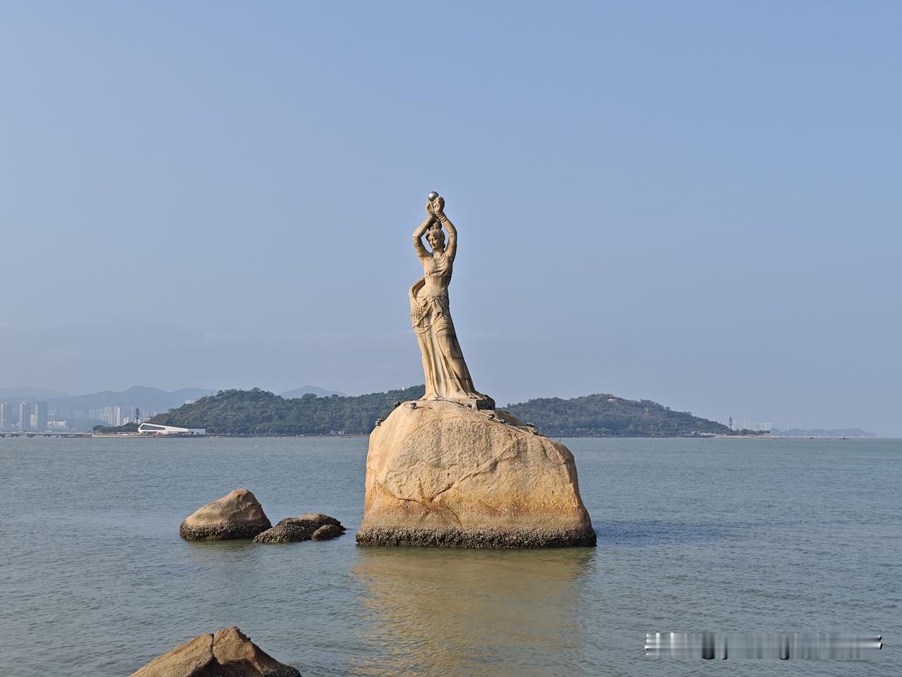 打卡珠海渔女雕像，不少人们都被栈桥下的这些生蚝给吸引。这些生蚝密密麻麻的覆盖在了