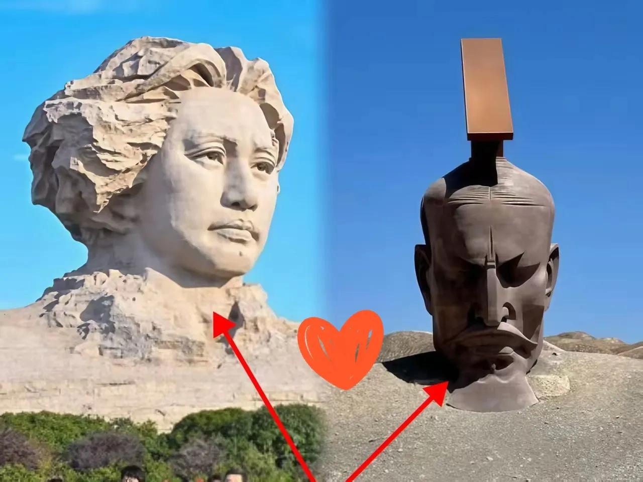 没有对比就没有伤害！橘子洲雕像与瓜州汉武帝雕塑同框，才懂什么叫“艺术有魂”，什么