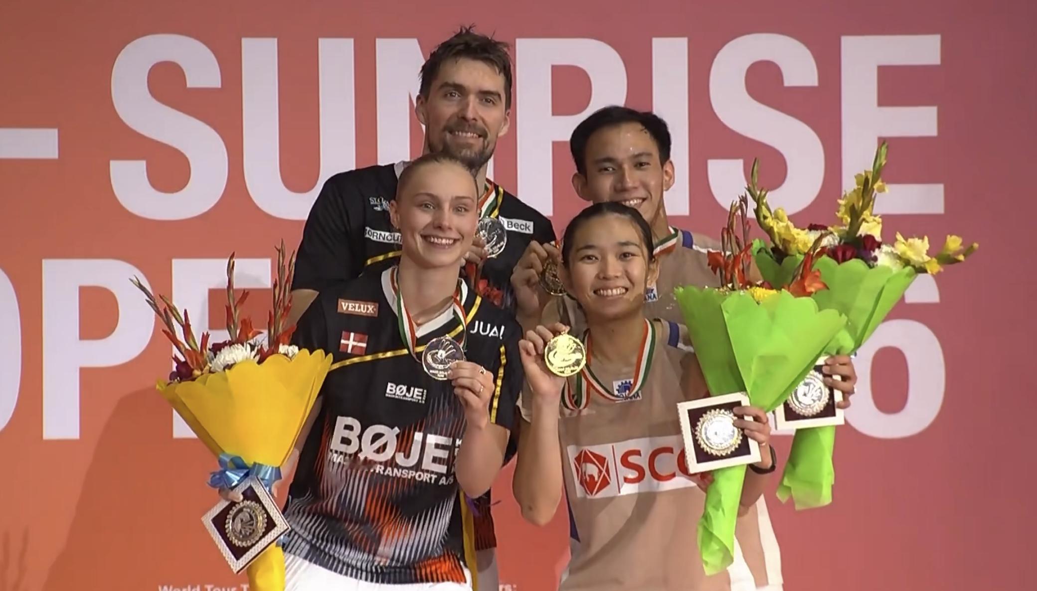 🏆混双冠军：德差波/苏皮萨拉🇹🇭🥈混双亚军：马蒂亚斯/博尔🇩🇰恭喜四