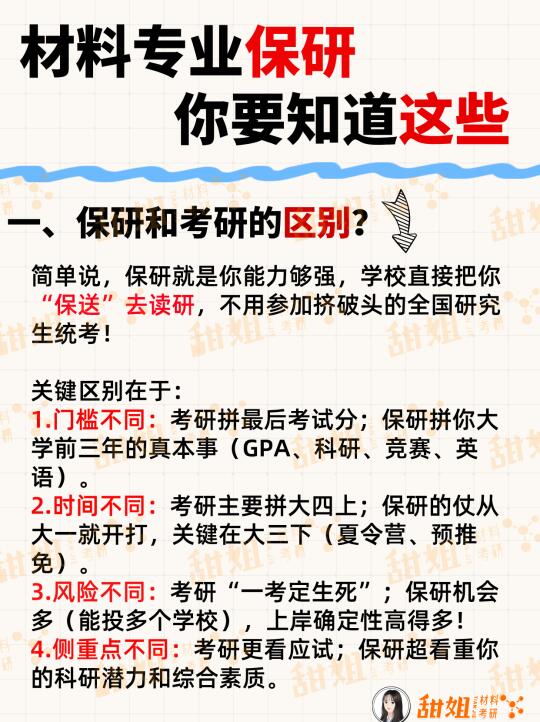 材料专业想要保研？大一就得开始准备了！