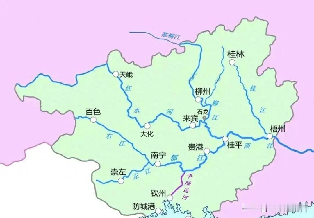 八桂水网纵横：广西西江水系格局
广西水系以西江干流为核心，支流星罗棋布，地域分