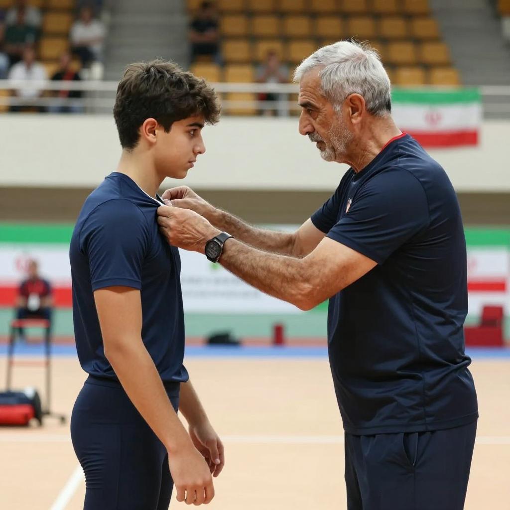 亚沙会最感人一幕：伊朗老将为年轻选手整理衣领的传承瞬间

在第六届三亚亚沙会开幕