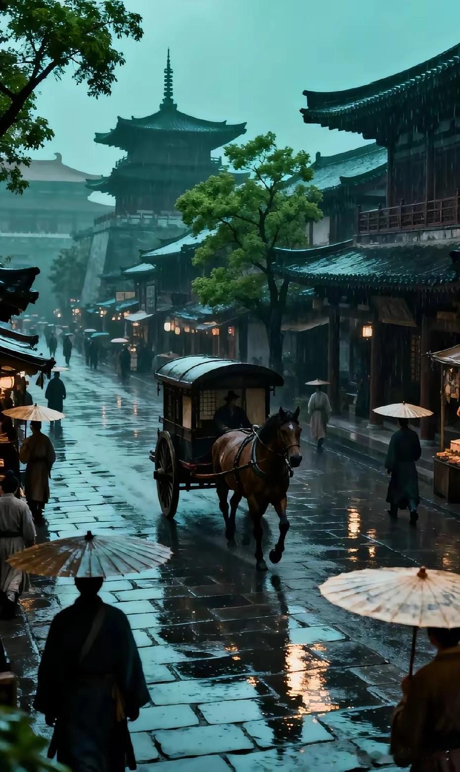 上联：一川烟雨迷归客
下联：满窗阑珊待故人
