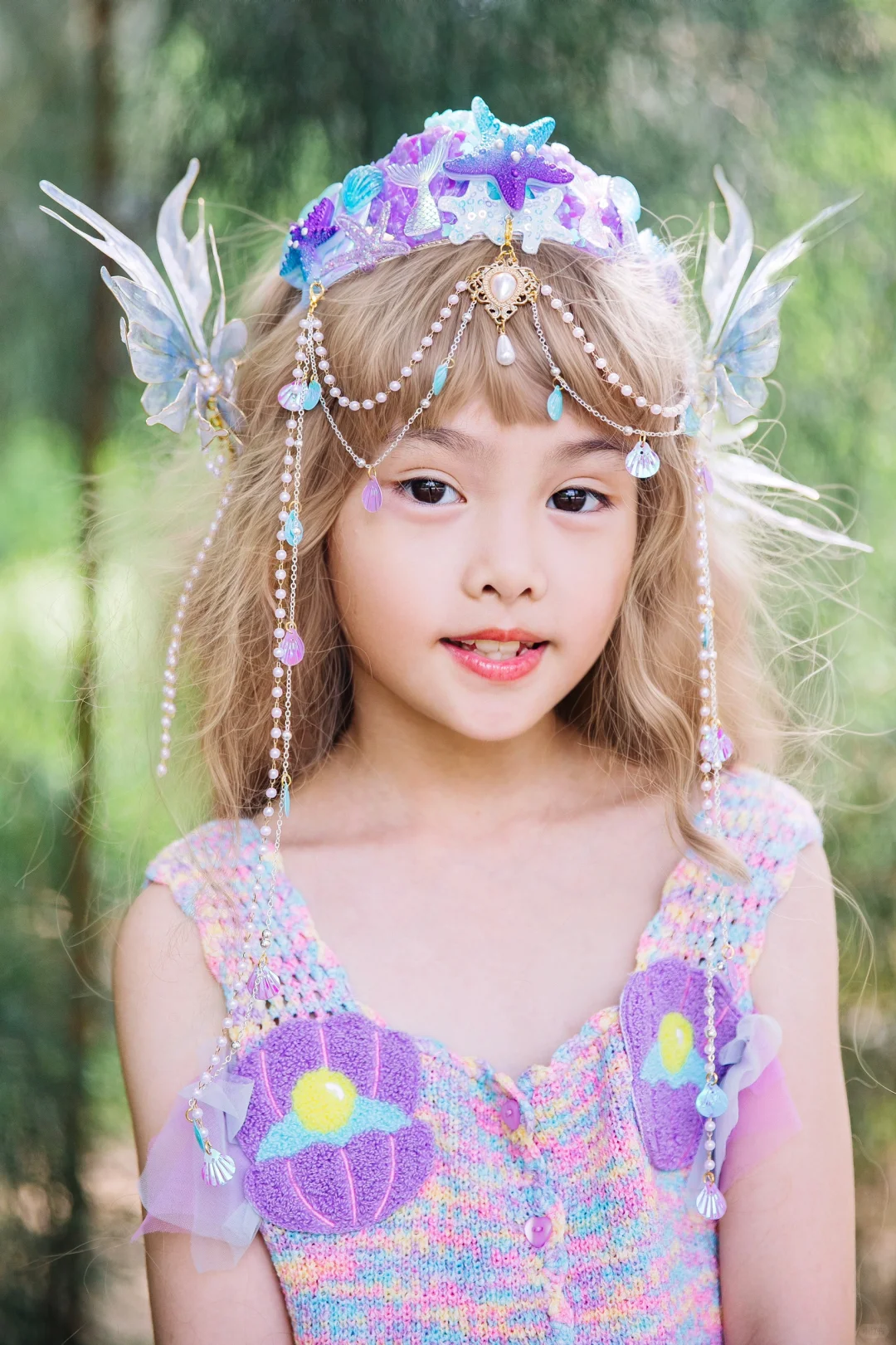 8岁生日快乐！婆婆说像美人鱼动画片～像不？