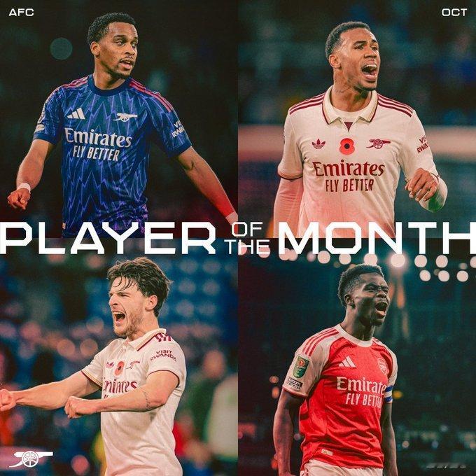 阿森纳10月最佳球员评选👇，我选择赖斯，你们呢？阿森纳[超话] 英超联赛 ​​