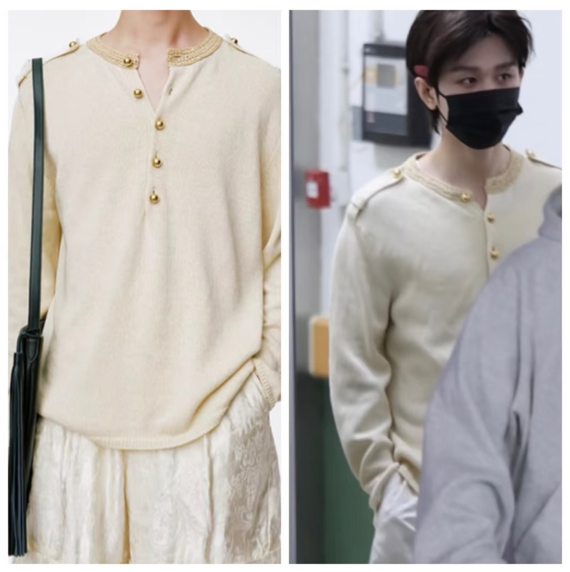 卖家秀和卖家秀，这衣服被家e撑的恰到好处，就是下次别锁V，可以再开几颗的