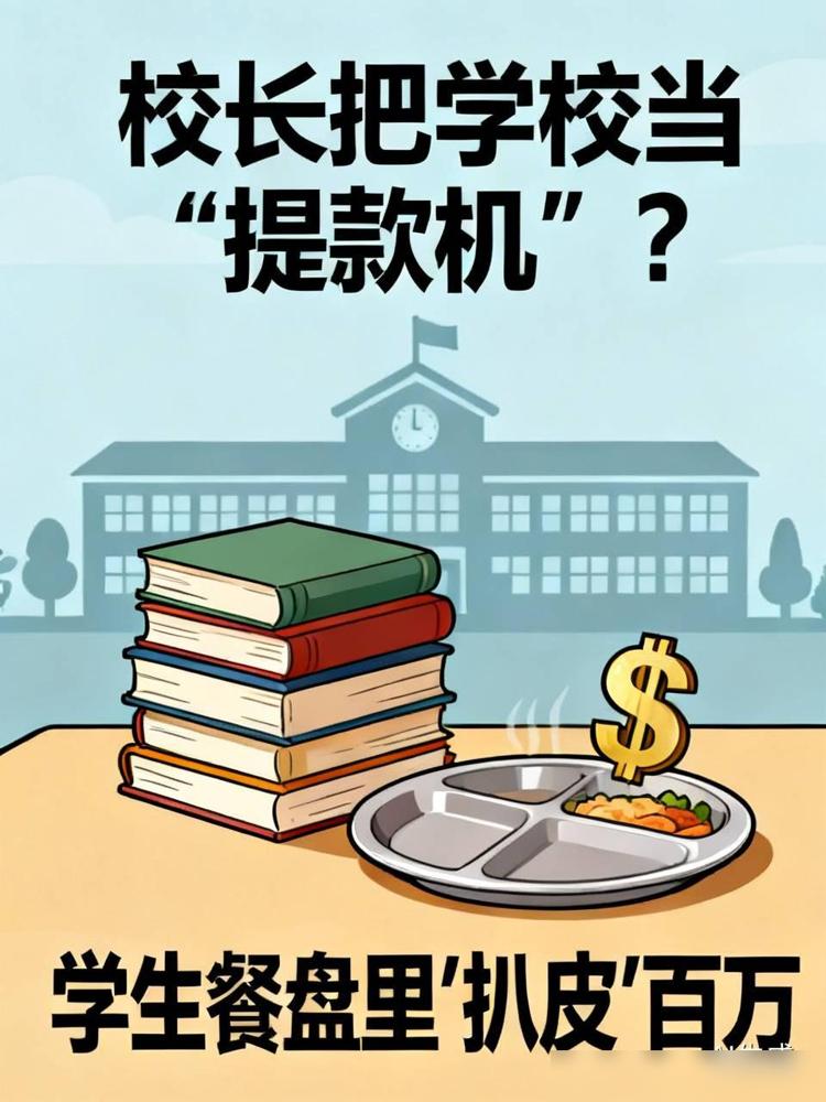 校长把学校当“提款机”？

说真的我平时接孩子总听家长群里念叨，说学校食堂菜价涨