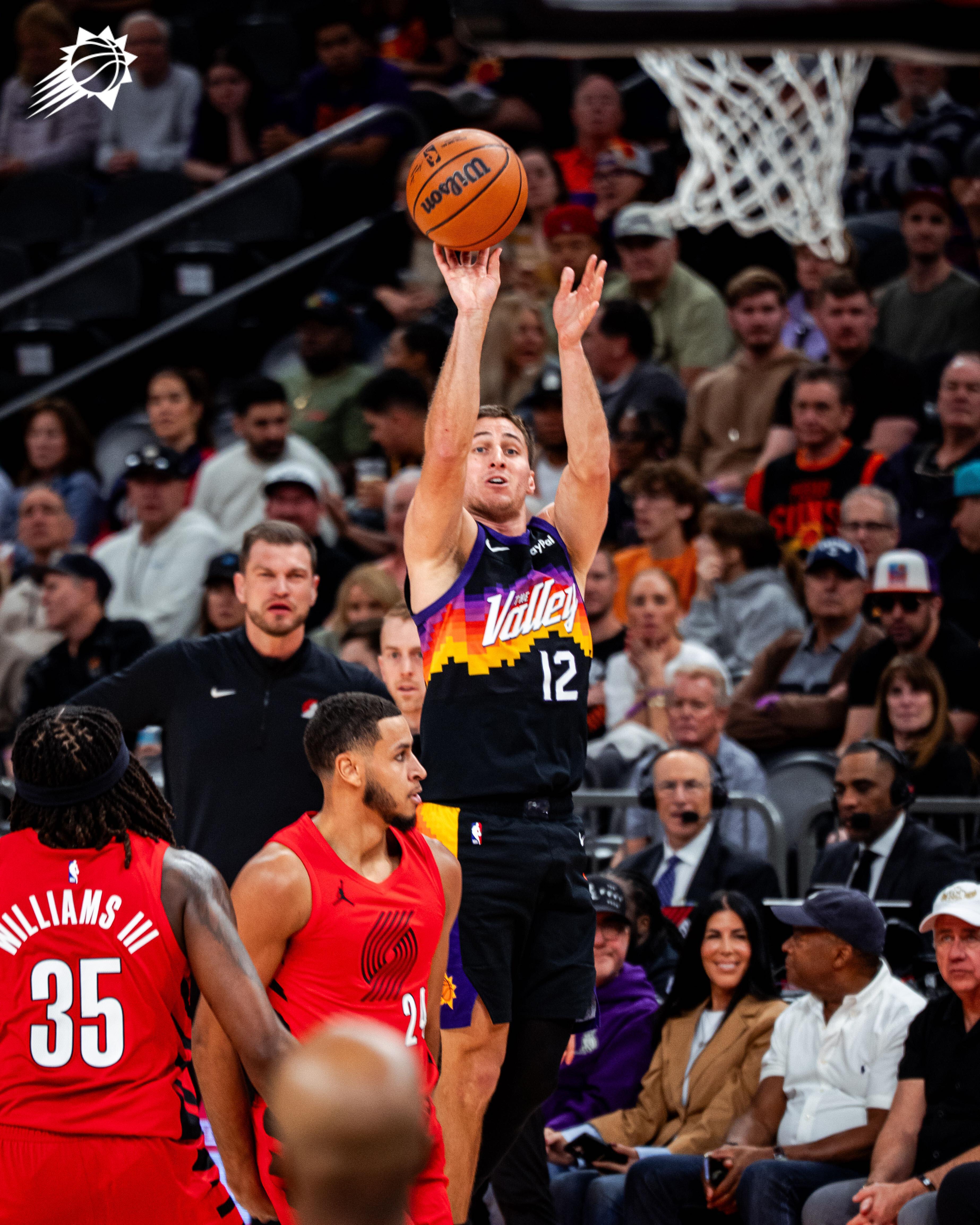 鸡皮连续命中3记三分💦打停开拓者‼️菲尼克斯太阳 ｜旭日东升 ｜开拓者vs太阳