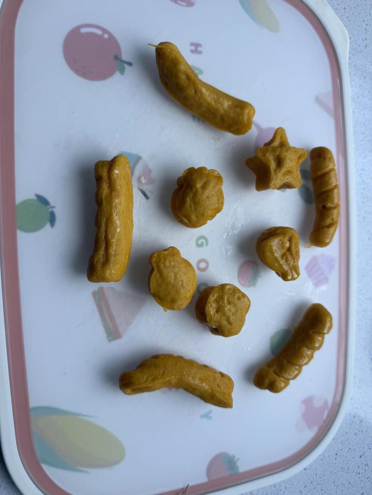 【做了半个小时的辅食】 南瓜鸡蛋糕，出来就这样^_^