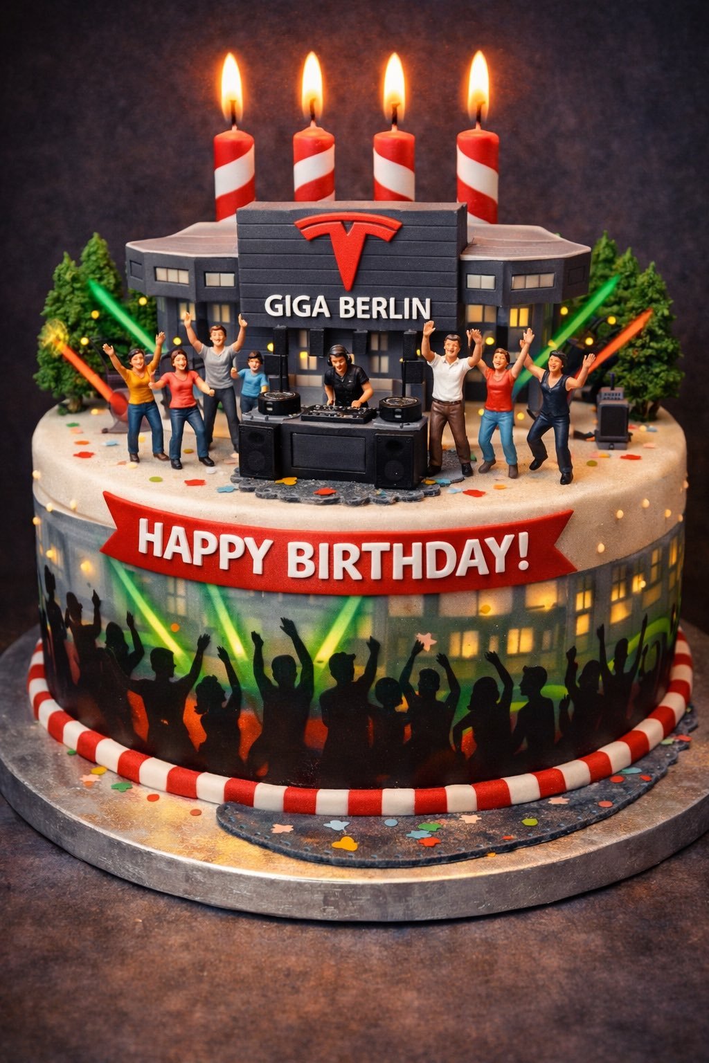 今天是特斯拉柏林工厂量产4周年！期间只交付了70万辆Model Y，太废了！ 