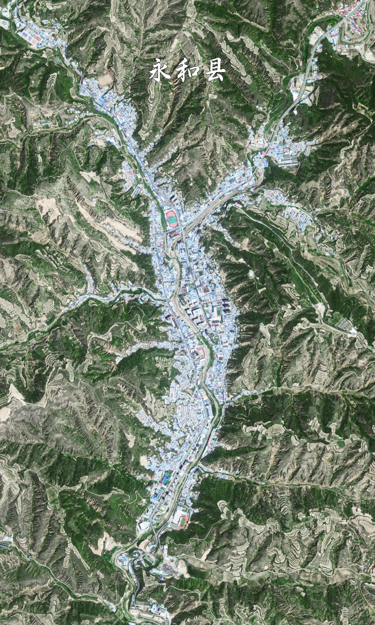 山西省永和县高清卫星图