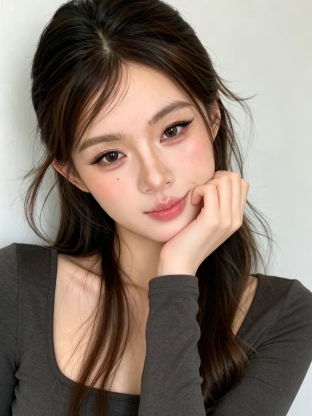 清新裸妆VS浓郁妆效，眼妆先用浅大地色打底，消肿又温柔。深色加深眼尾和下眼睑，细