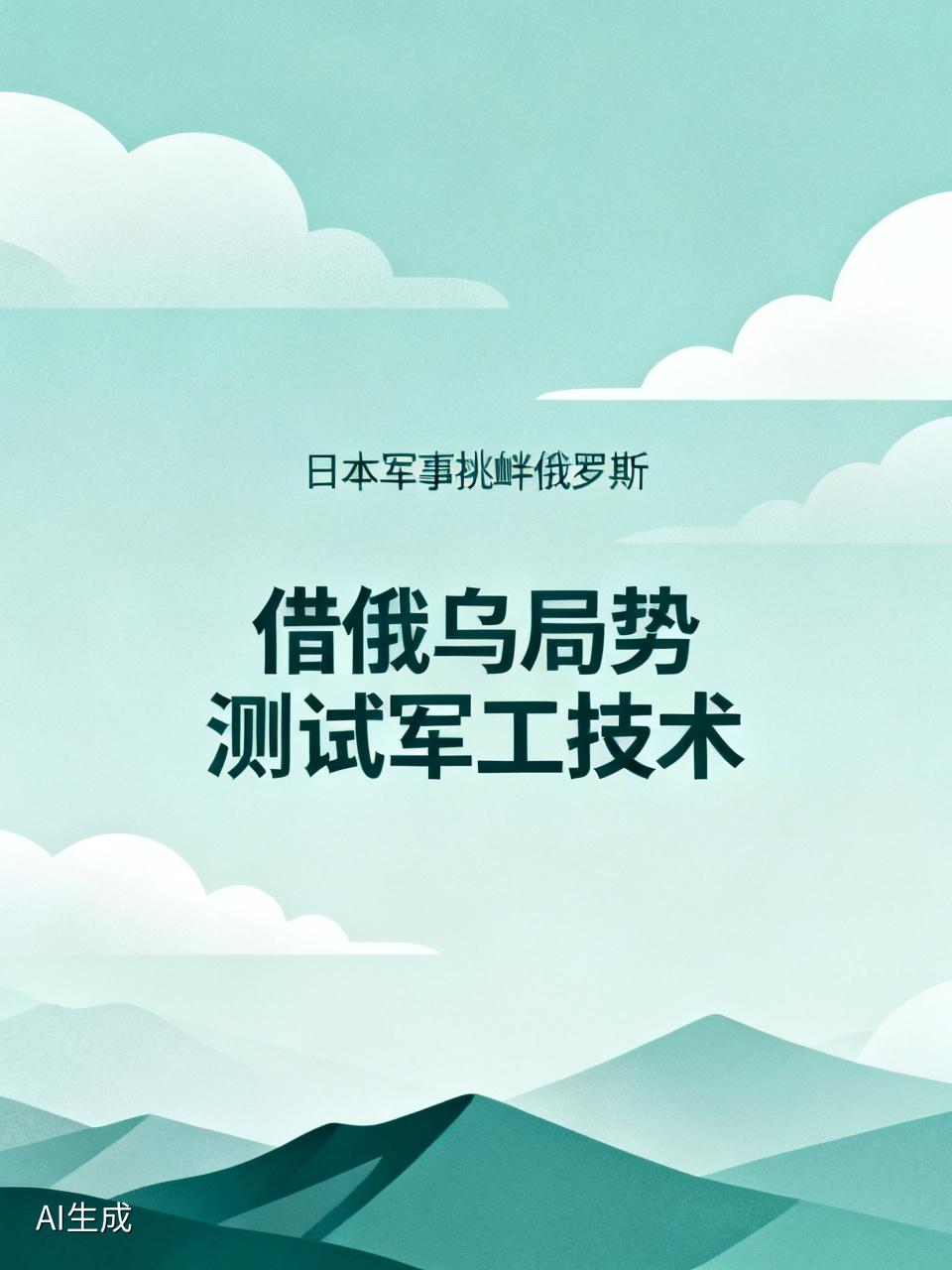 日本在军事上挑衅俄罗斯，目的可不少。想借俄乌战争，在俄罗斯应对北约压力时，乘机搞