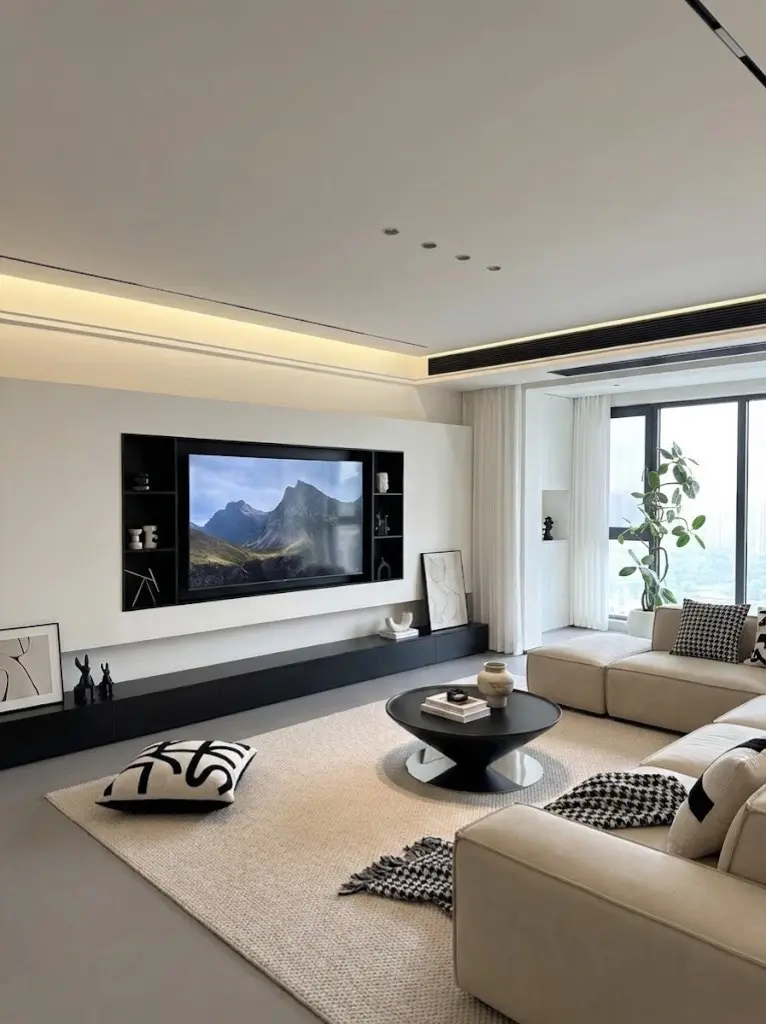 成都郫都142㎡精装改造，极致黑白极简！📍项目坐标：成都 · 郫都区...